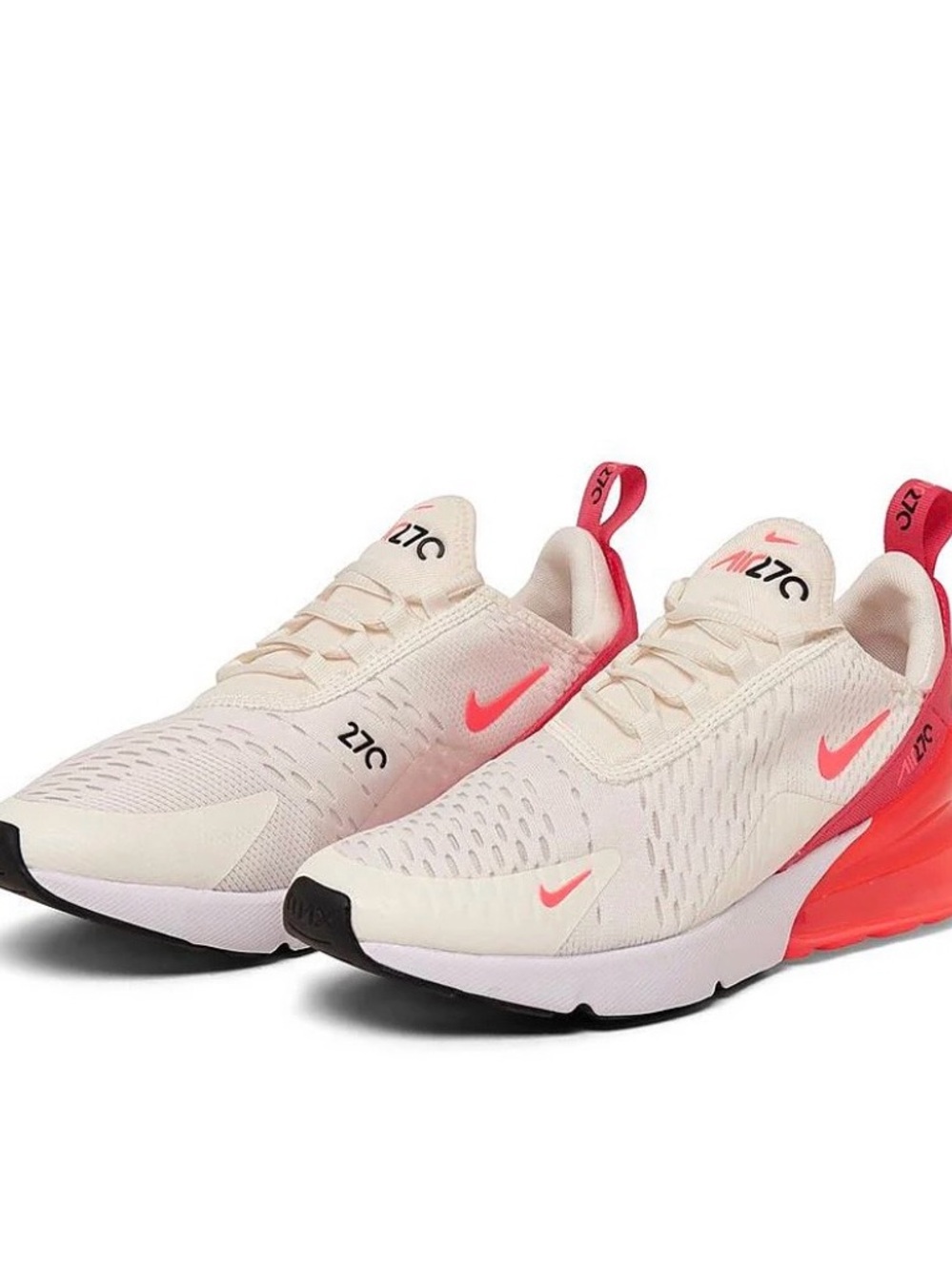 Nike Air Max 270 Women’s Sneakers - Cream and Hot Pink